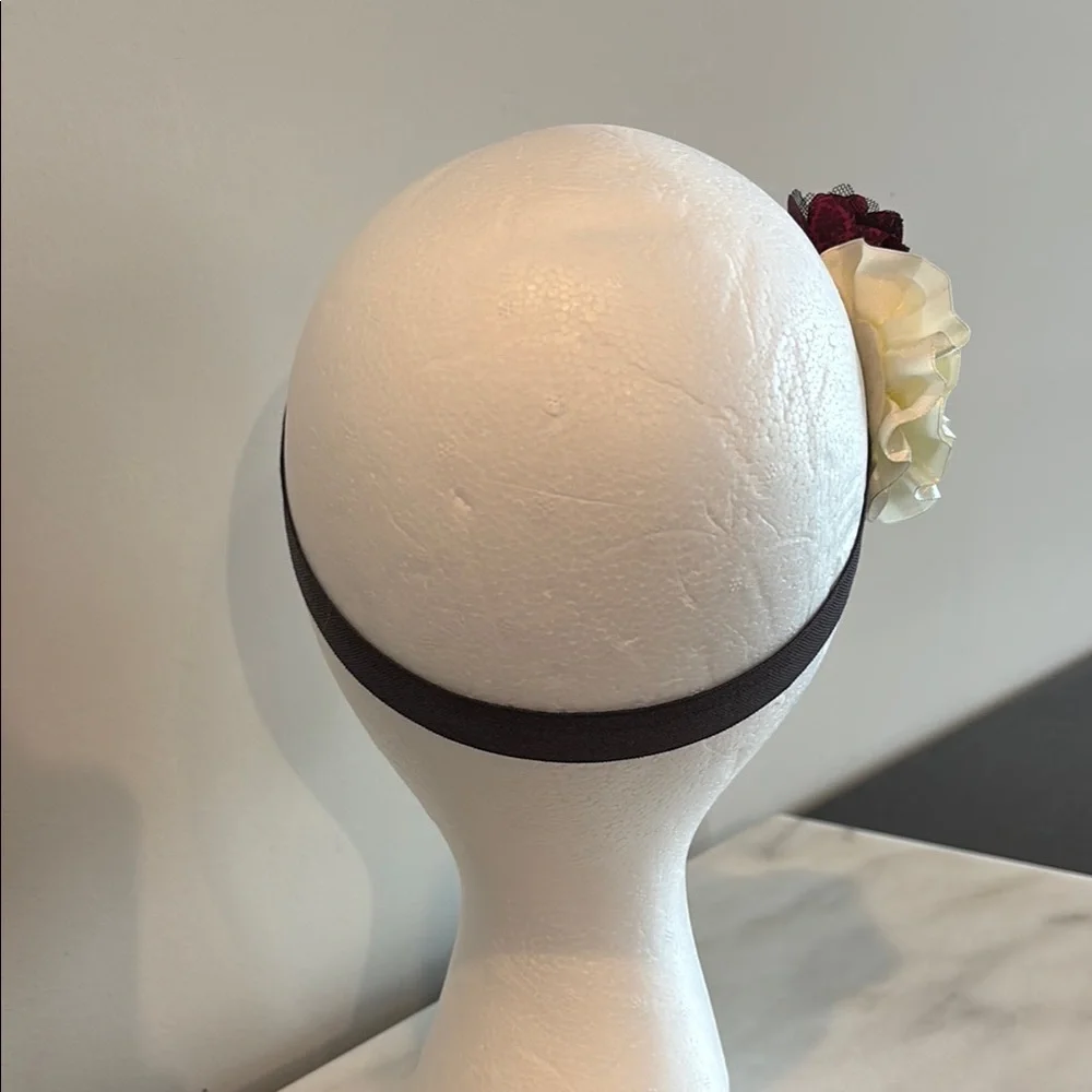 Romantic Cream and Red Floral Hair Accessory